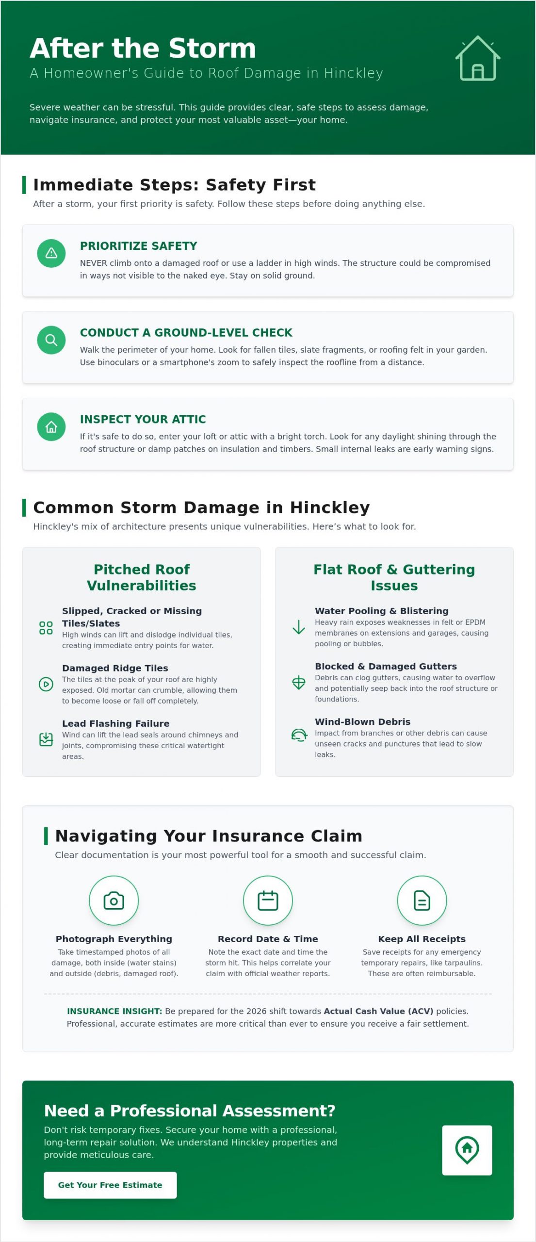 Storm Damage Roof Repair in Hinckley: The 2026 Homeowner’s Emergency Guide