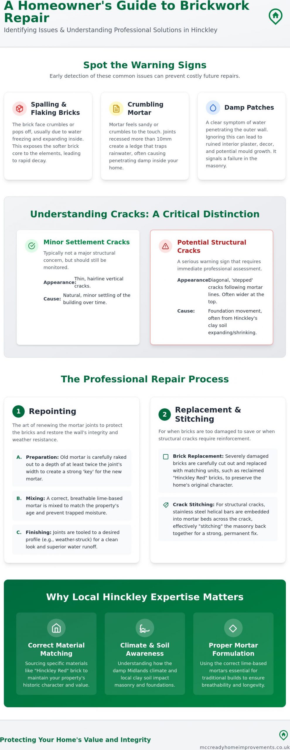 Expert Brickwork Repair in Hinckley: Restoring Your Home’s Structural Integrity